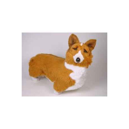 Animaux-Bois-Animaux-Bronzes propose Chien Welsh Corgi Pembroke 65 cm peluche animaux debout réaliste Piutre 1220