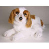 Animaux-Bois-Animaux-Bronzes propose Chien Epagneul cavalier king charles 45 cm peluche animaux allongés réaliste Piutre 1293