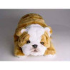 Animaux-Bois-Animaux-Bronzes propose Chien Bull-dog 35 cm peluche animaux allongés réaliste Piutre 3288