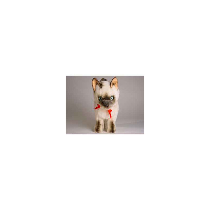 Animaux-Bois-Animaux-Bronzes propose Chat siamois 30 cm peluche animaux debout réaliste Piutre