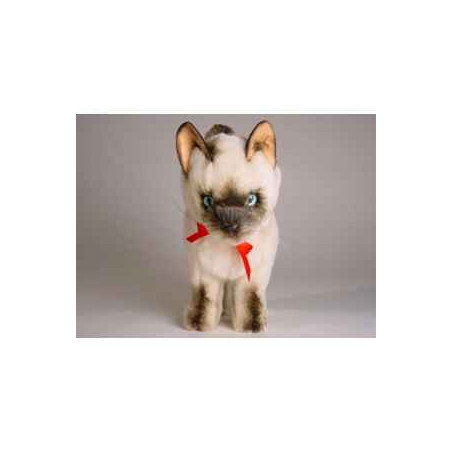 Animaux-Bois-Animaux-Bronzes propose Chat siamois 30 cm peluche animaux debout réaliste Piutre