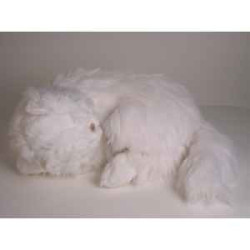 Animaux-Bois-Animaux-Bronzes propose Chat persan blanc dormant 50 cm  réaliste Piutre