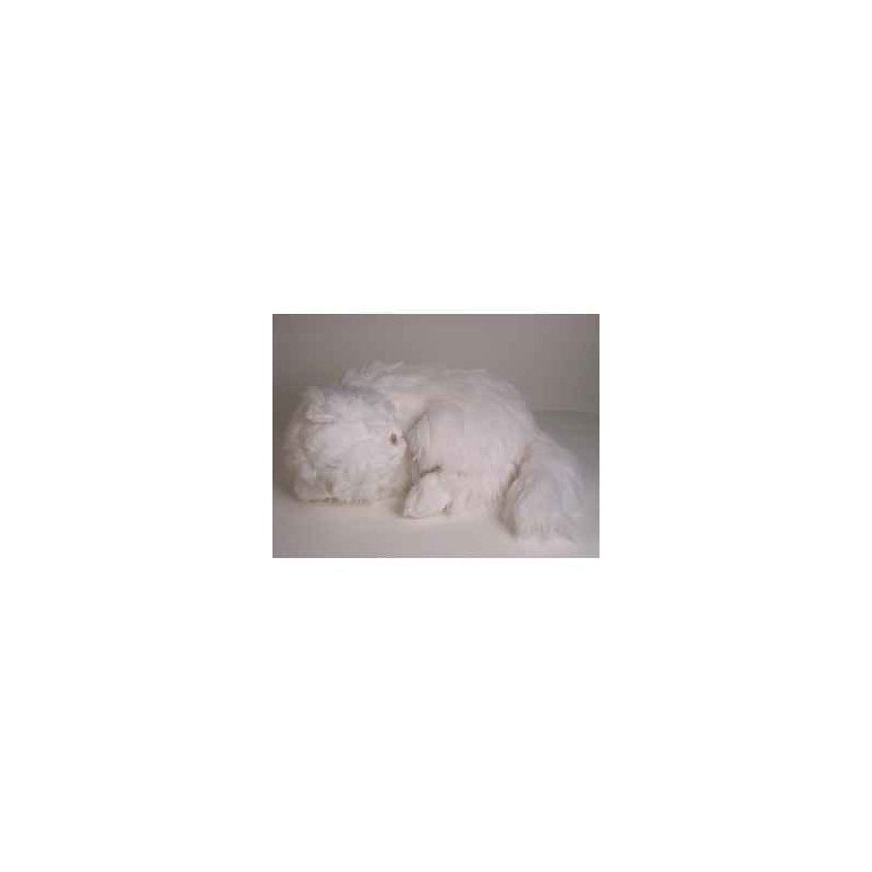 Animaux-Bois-Animaux-Bronzes propose Chat persan blanc dormant 50 cm  réaliste Piutre