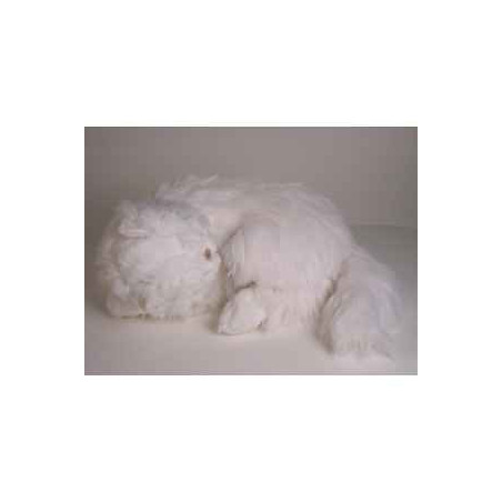 Animaux-Bois-Animaux-Bronzes propose Chat persan blanc dormant 50 cm  réaliste Piutre