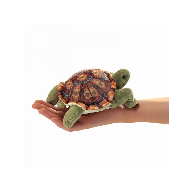 Marionnette à doigt peluche tortue de terre Folkmanis -2778