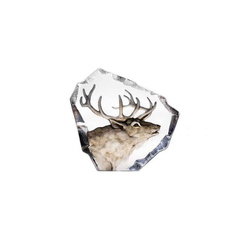 Décoration animaux en verre Tête de cerf Mats Jonasson -33947