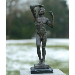 Décoration Statuette bronze personnage Homme nu de rodin 45 cm bronze -B88025