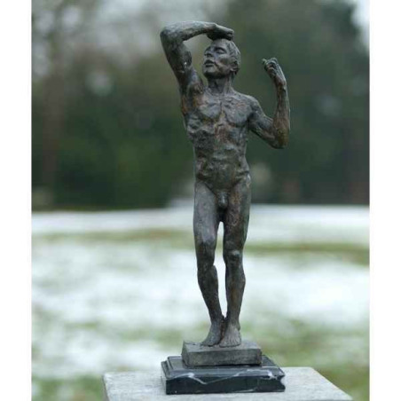 Décoration Statuette bronze personnage Homme nu de rodin 45 cm bronze -B88025