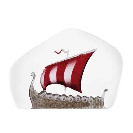 Décoration Statuette en verre Bateau viking , petit Mats Jonasson -33910