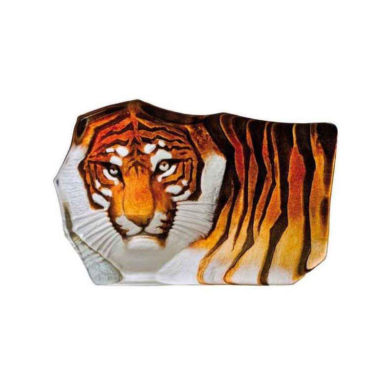Décoration animaux en verre Tigre orange petit Mats Jonasson -33850