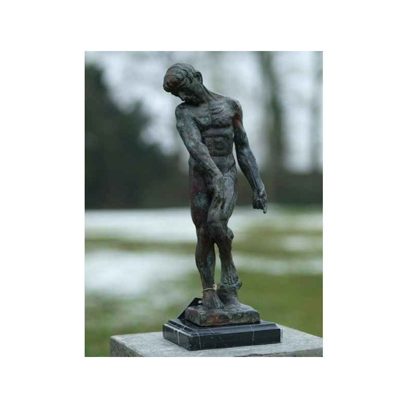 Décoration Statuette bronze personnage Asam de rodin 45 cm bronze -B88033