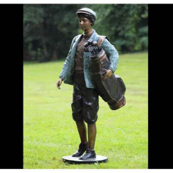 Décoration Statuette bronze personnage Joueur de golf bronze -B52121