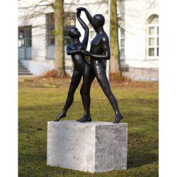 Décoration Statuette bronze personnage Couple de danse moderne -B1094