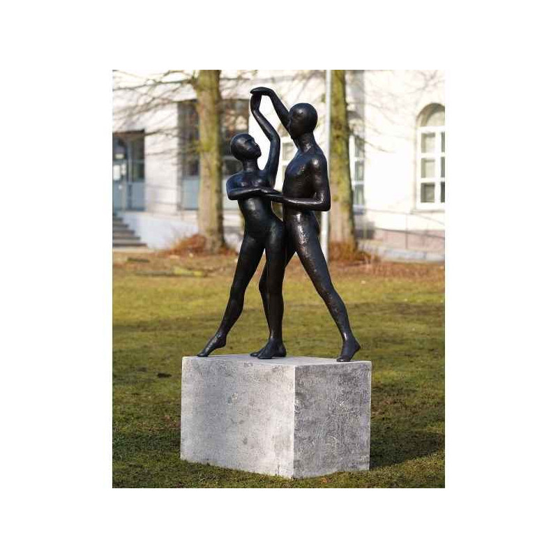 Décoration Statuette bronze personnage Couple de danse moderne -B1094