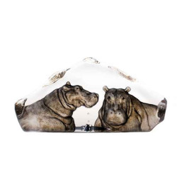 Décoration animaux en verre Hippopotames Mats Jonasson -33944