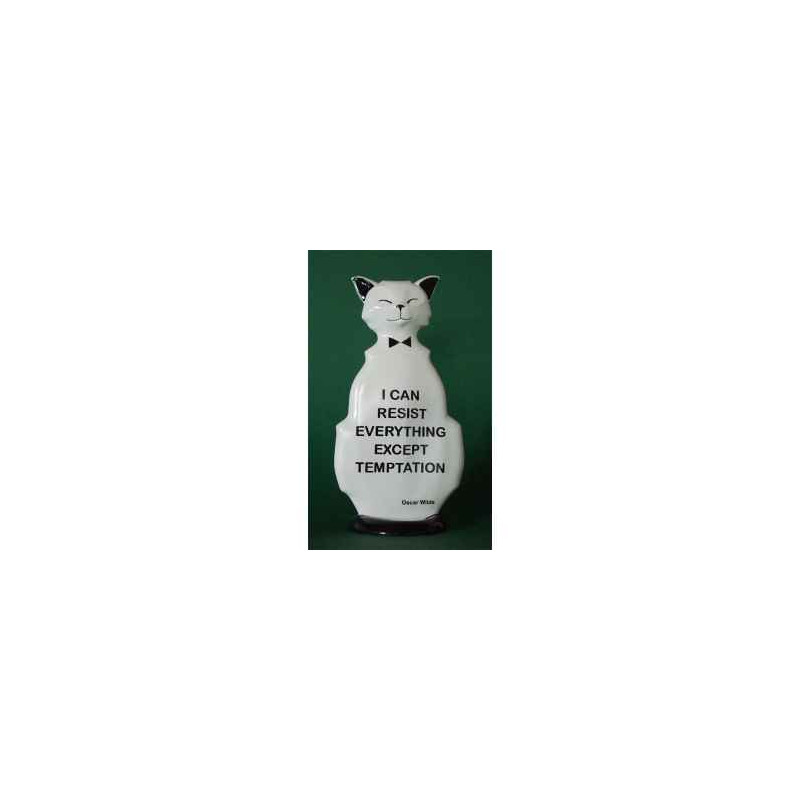 Animaux-Bois-Animaux-Bronzes.com propose Chat wild cat resist temptation wic04