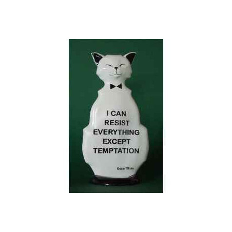 Animaux-Bois-Animaux-Bronzes.com propose Chat wild cat resist temptation wic04