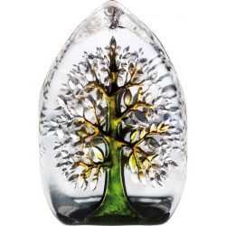 Objet de collection en verre Yggdrasil , vert jaune , petit Mats Jonasson -33981 dans animaux-bois-animaux-bronzes
