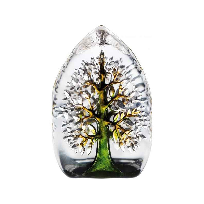 Objet de collection en verre Yggdrasil , vert jaune , petit Mats Jonasson -33981 dans animaux-bois-animaux-bronzes