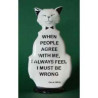 Animaux-Bois-Animaux-Bronzes.com propose Chat wild cat i must be wrong wic02