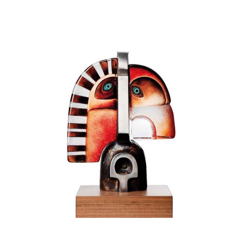 Décoration Statuette en verre Ramsès , rouge édition limitée Mats Jonasson -68046