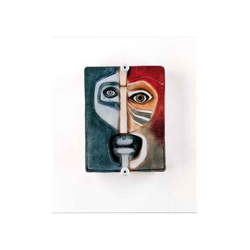 Décoration Statuette en verre Domino , bleu / rouge Mats Jonasson -63038