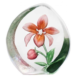 Objet de collection en verre Orchidée, rose Mats Jonasson -33922 dans animaux-bois-animaux-bronzes