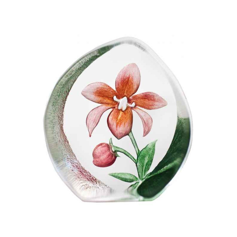 Objet de collection en verre Orchidée, rose Mats Jonasson -33922 dans animaux-bois-animaux-bronzes