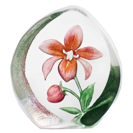 Objet de collection en verre Orchidée, rose Mats Jonasson -33922 dans animaux-bois-animaux-bronzes