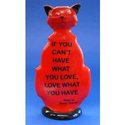 Animaux-Bois-Animaux-Bronzes.com propose Chat wise cat love what you have wic07