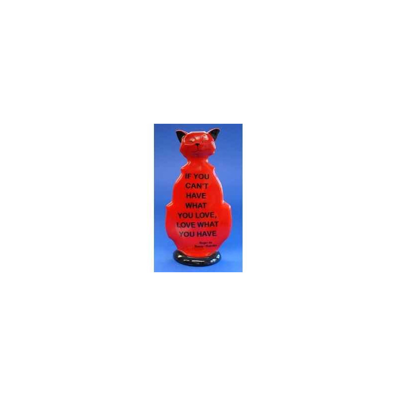 Animaux-Bois-Animaux-Bronzes.com propose Chat wise cat love what you have wic07