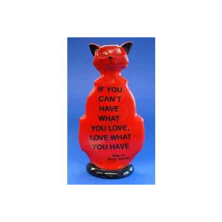 Animaux-Bois-Animaux-Bronzes.com propose Chat wise cat love what you have wic07
