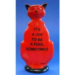 Animaux-Bois-Animaux-Bronzes.com propose Chat wise cat to be a fool wic08