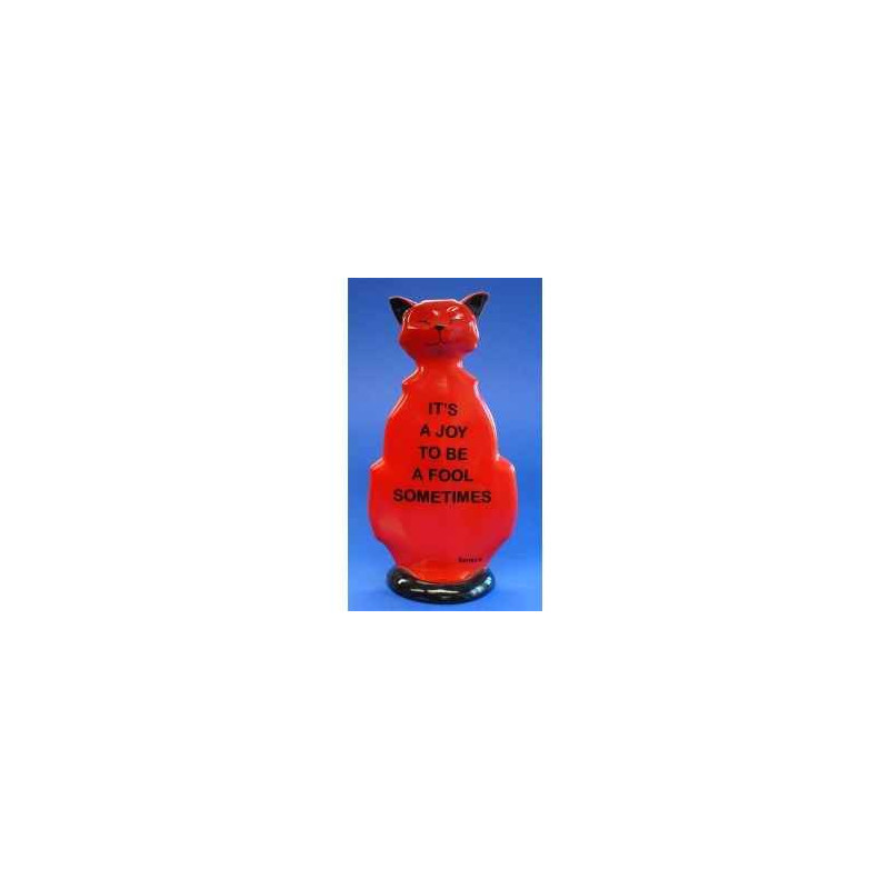 Animaux-Bois-Animaux-Bronzes.com propose Chat wise cat to be a fool wic08