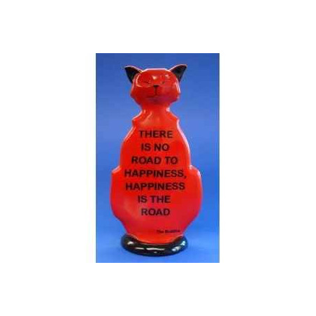 Animaux-Bois-Animaux-Bronzes.com propose Chat wise cat road to happiness wic05