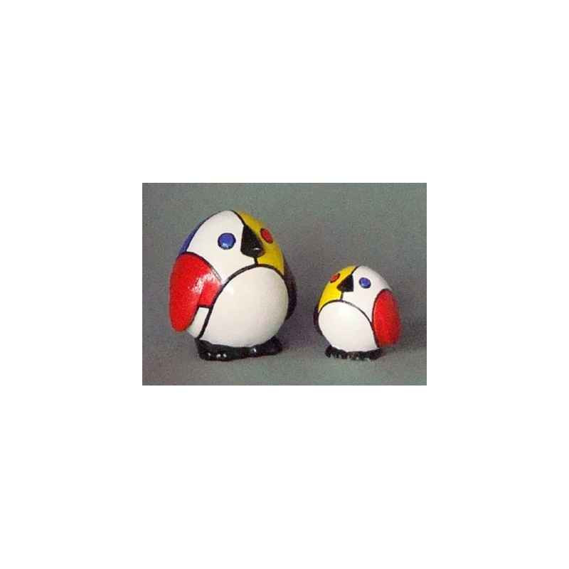 Figurine ménagerie géométrique  -pingouins  -meg01