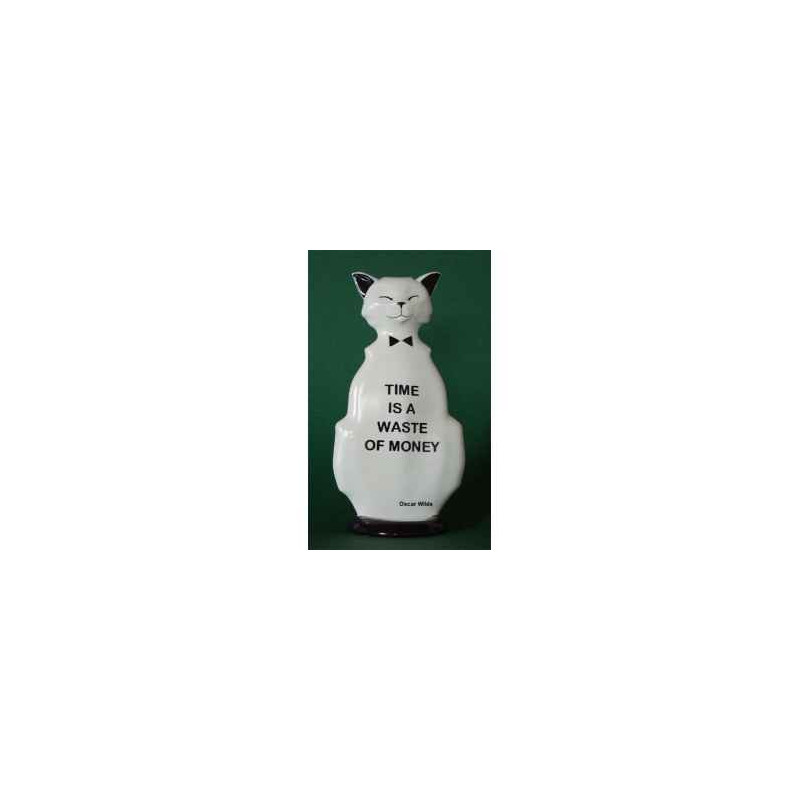Animaux-Bois-Animaux-Bronzes.com propose Chat wild cat time is a waste wic03