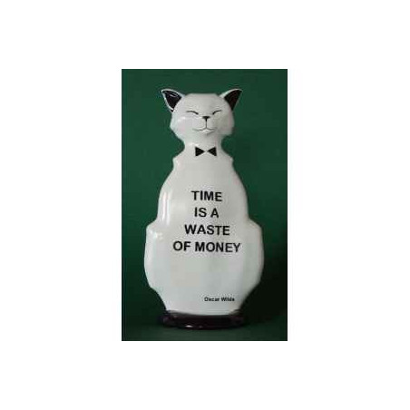Animaux-Bois-Animaux-Bronzes.com propose Chat wild cat time is a waste wic03