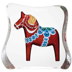 Décoration animaux en verre Cheval de dalécarlie , rouge édition limitée Mats Jonasson -26128