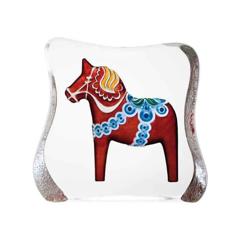 Décoration animaux en verre Cheval de dalécarlie , rouge édition limitée Mats Jonasson -26128