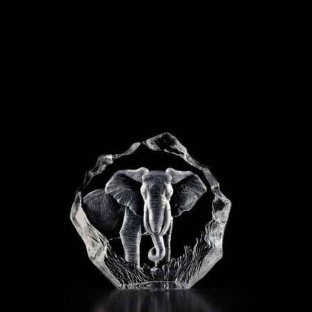 Décoration animaux en verre Léphant Mats Jonasson -33631