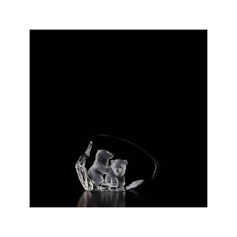 Décoration animaux en verre Bébé ours polaire Mats Jonasson -33714