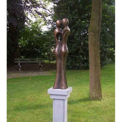 Décoration Statuette bronze personnage Couple d'amour abstrait 80 cm AN0718BR-BI-L
