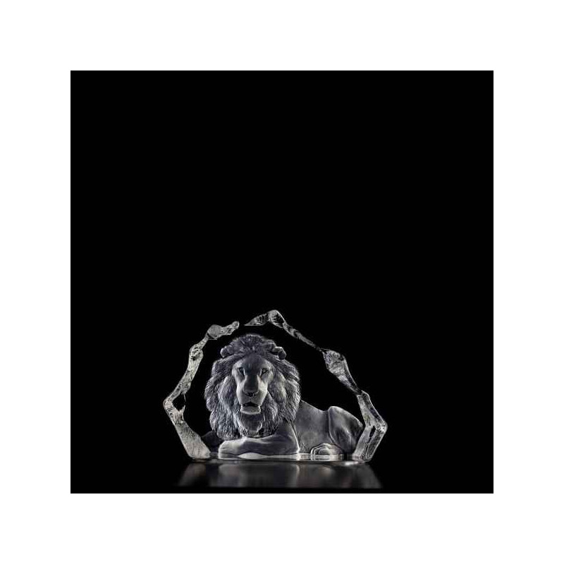 Décoration animaux en verre Lion édition limitée Mats Jonasson -13305