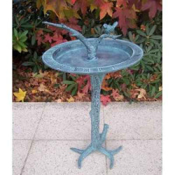 Décoration OiseauxBain d'oiseaux avec cadran solaire -GA1005BR-V Bronze-Th par Web summum