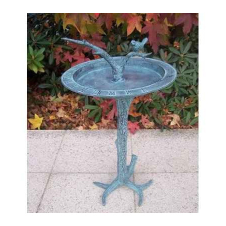 Décoration OiseauxBain d'oiseaux avec cadran solaire -GA1005BR-V Bronze-Th par Web summum