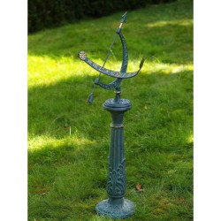 Décors Animaux en Bronze Cadran solaire avec papillon/libellule -GA0219BR-V/1