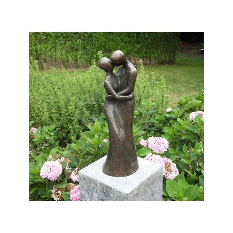 Décoration Statuette bronze personnage Couple d'amour moderne -AN1637BR-BI