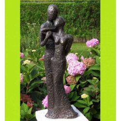 Décoration Statuette bronze personnage Couple d'amour moderne -AN1751BR-BI