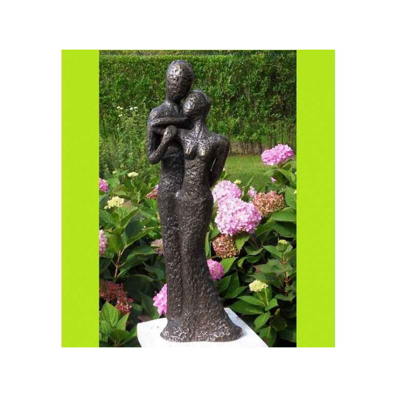 Décoration Statuette bronze personnage Couple d'amour moderne -AN1751BR-BI